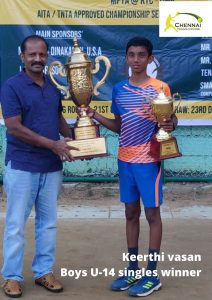 Keerthi vasan KTC u-14 Winner 2019 Dec