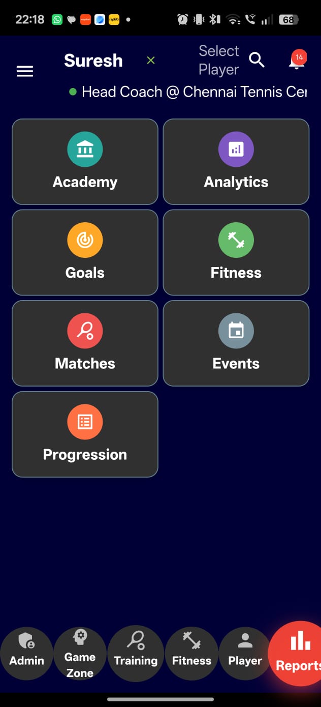 Champinu player-development dashboard