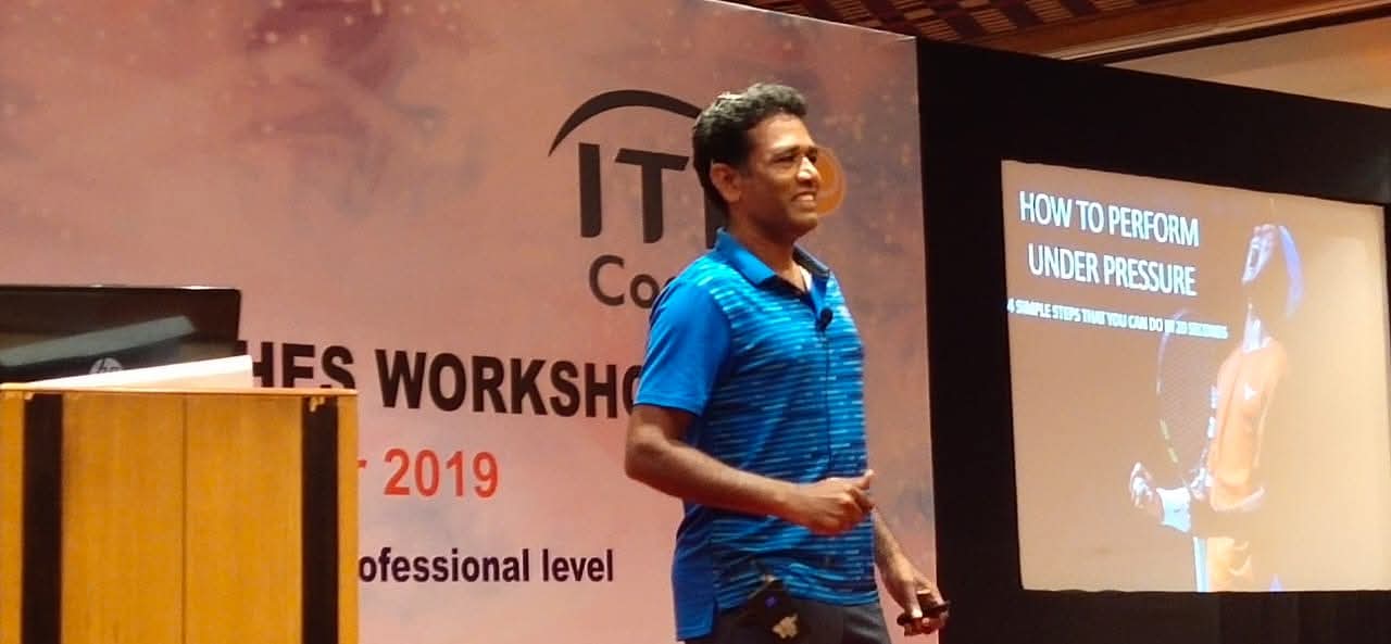 Suresh Kumar Sonachalam speaking at an ITF workshop