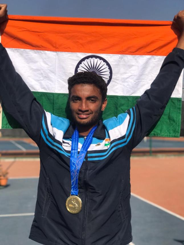 Manish Suresh Kumar representing India at the South Asian Games