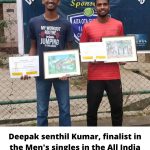 Deepak S k Finalist Mens Singles dec, Bubaneshwar